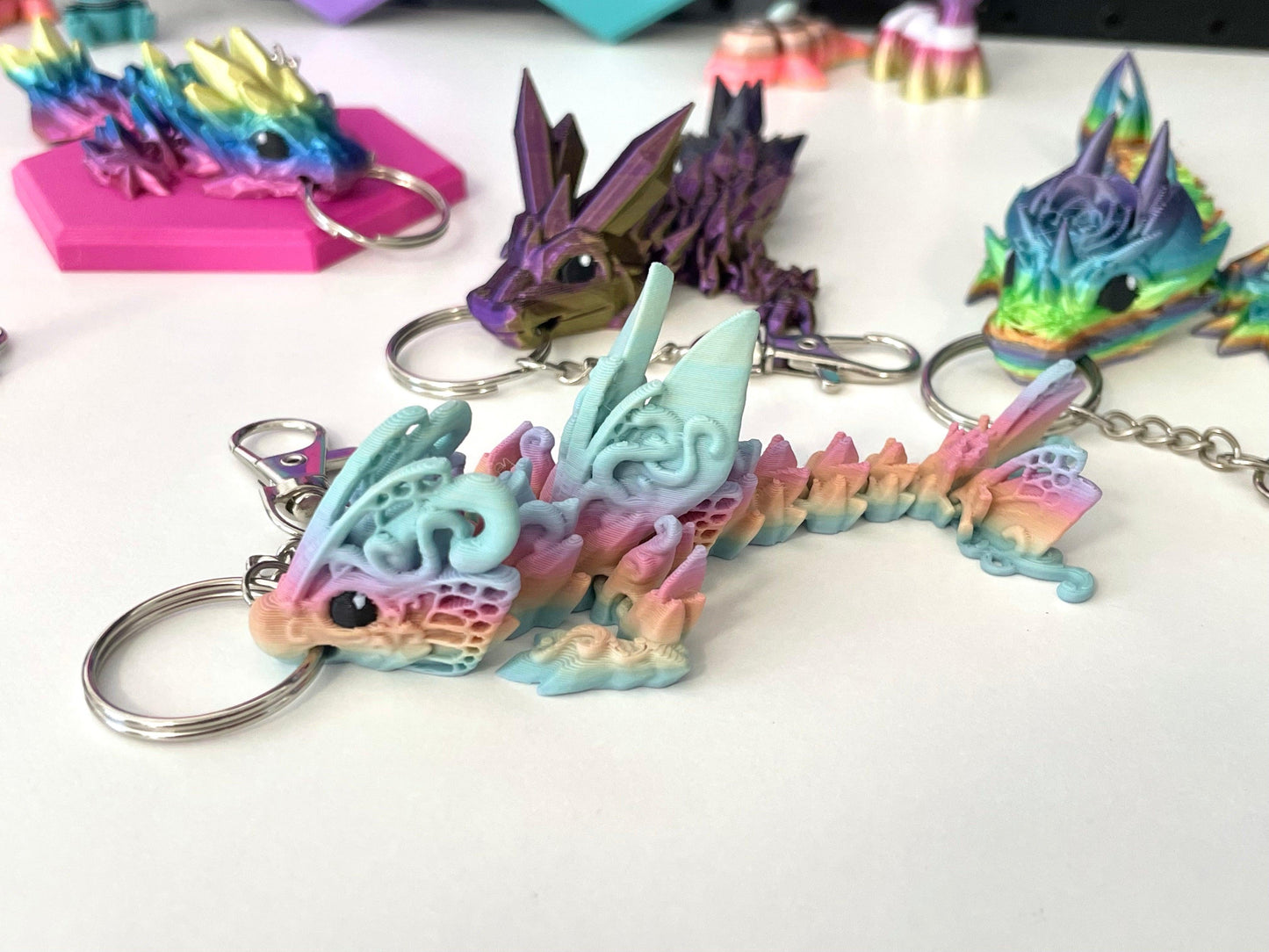 Dragon Keychains - Fantasy Forest 3D