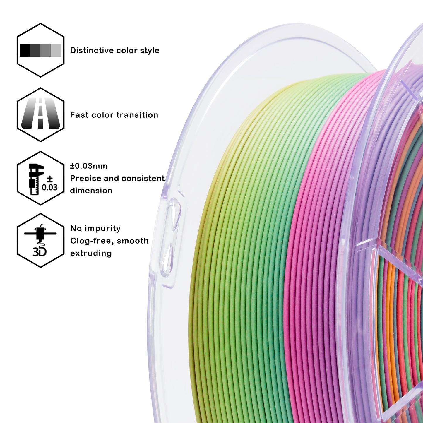 Rainbow Blaze Gradient Matte PLA