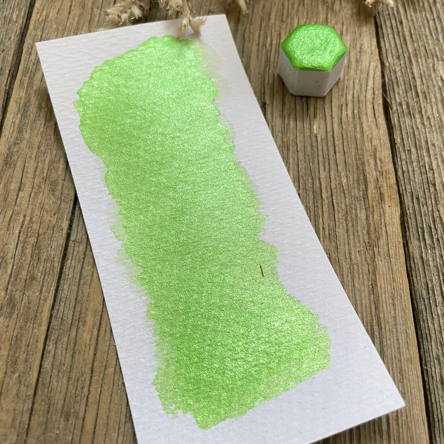 Green Apple Mica Shimmer Watercolour Paint - Fantasy Forest 3D