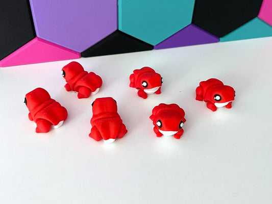 Mini Red Frogs - Fantasy Forest 3D