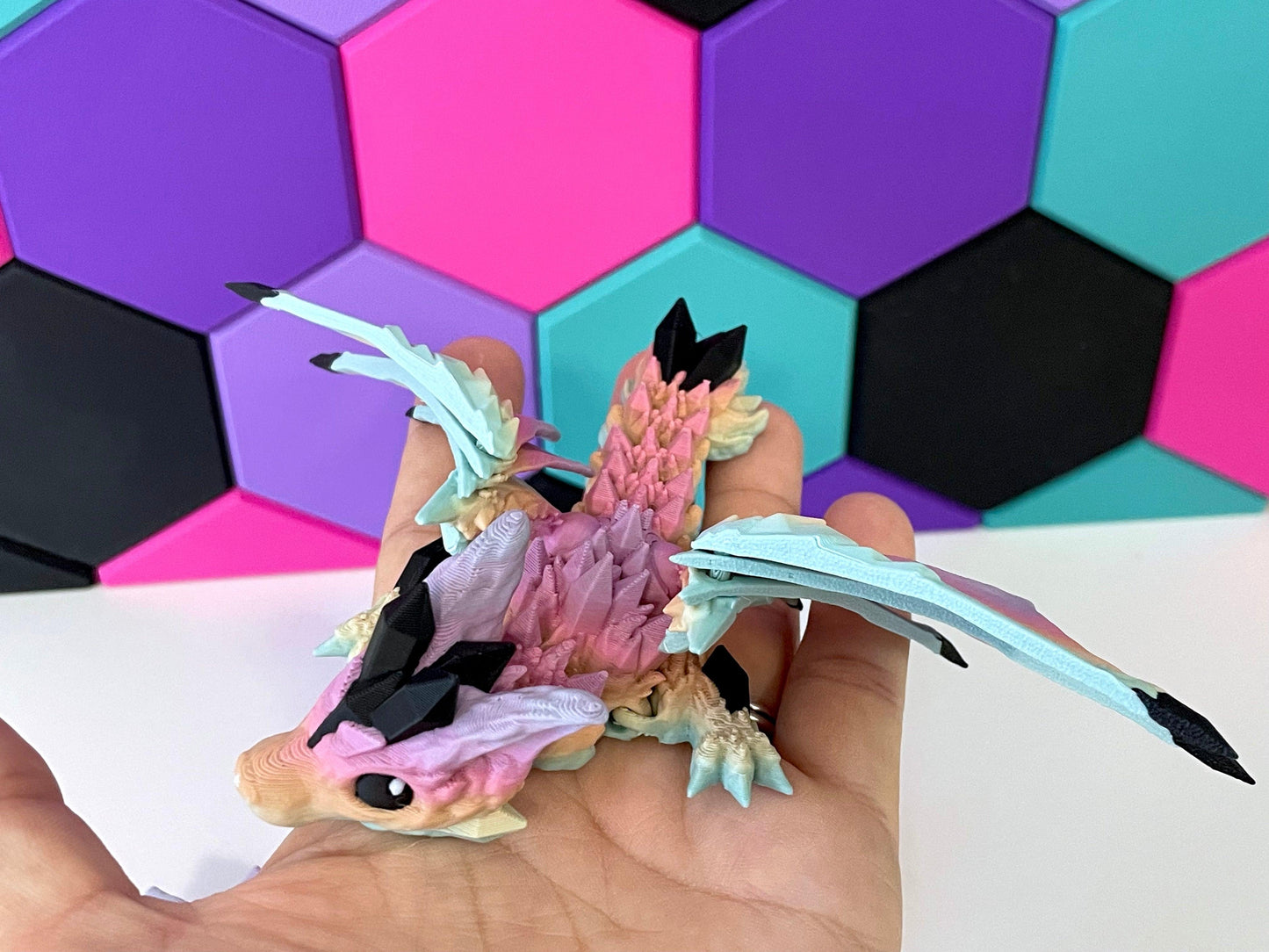 Pocket Wolf Winged Crystal Dragon - Fantasy Forest 3D