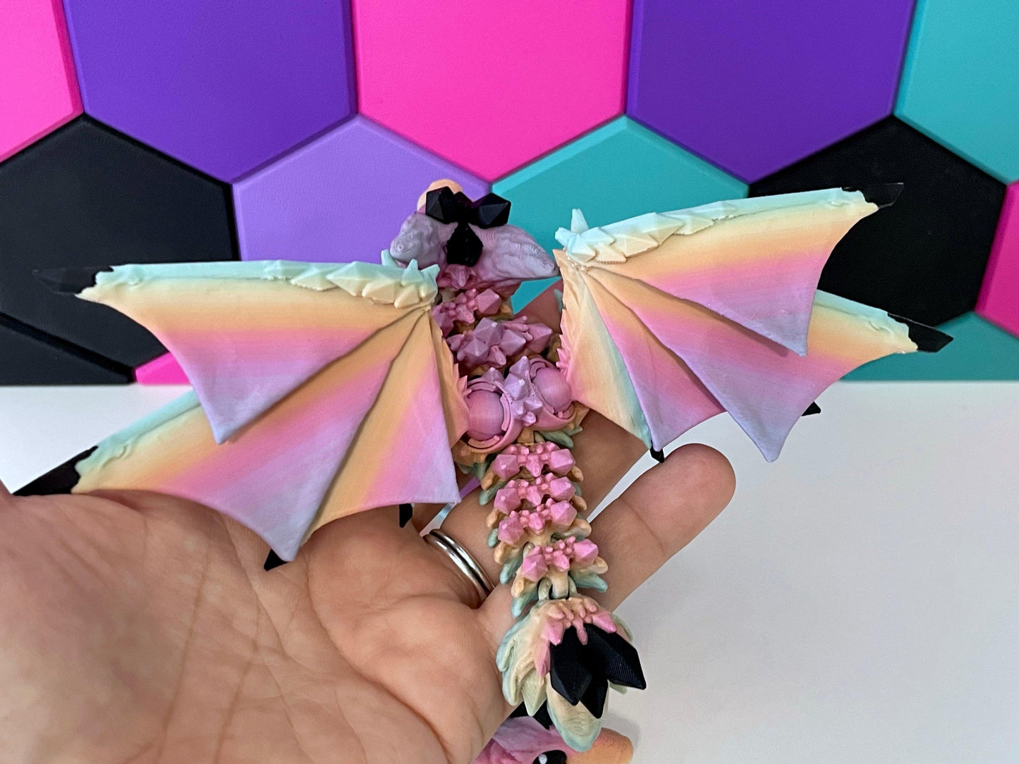 Pocket Wolf Winged Crystal Dragon - Fantasy Forest 3D