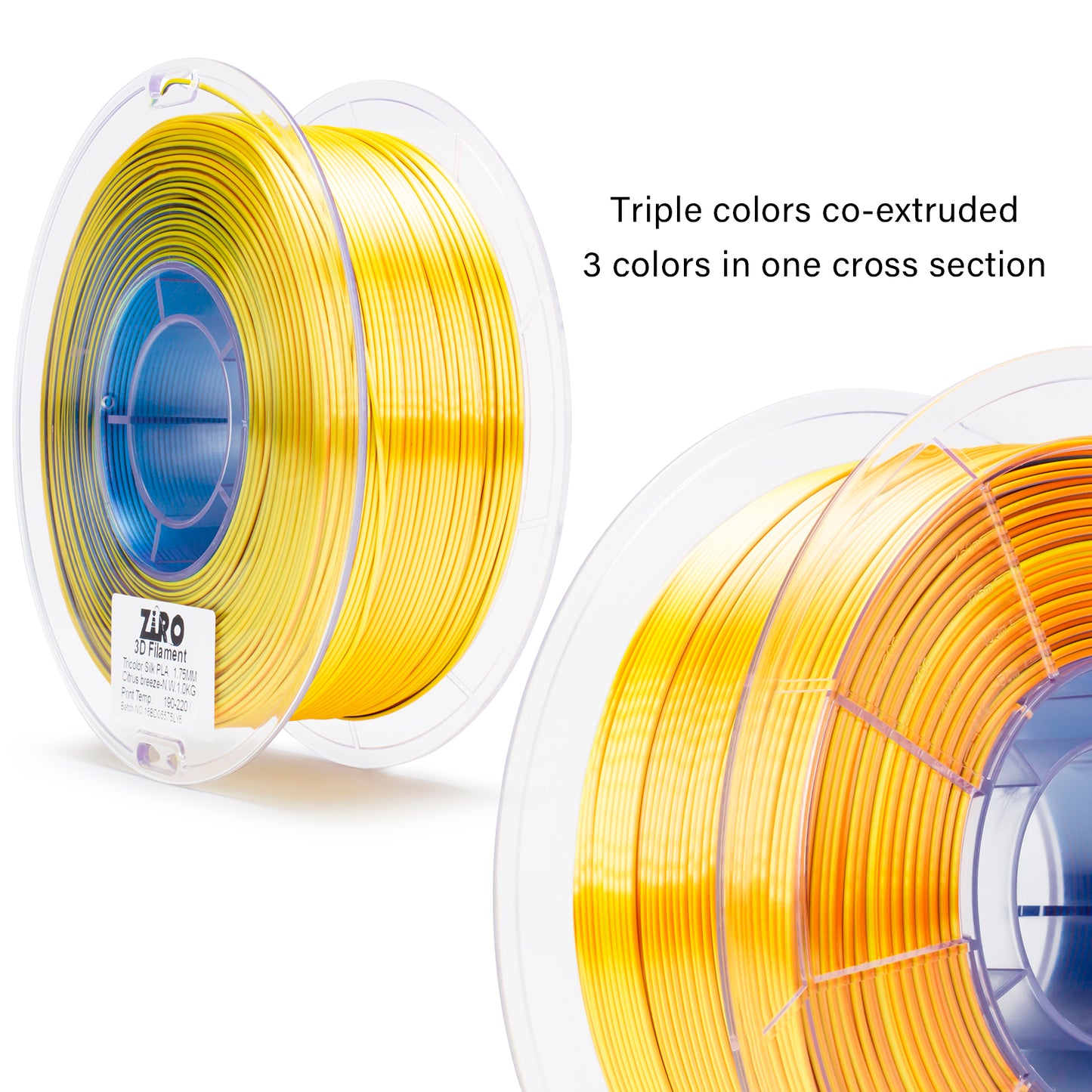 Citrus Breeze Tri-Colour Silk PLA